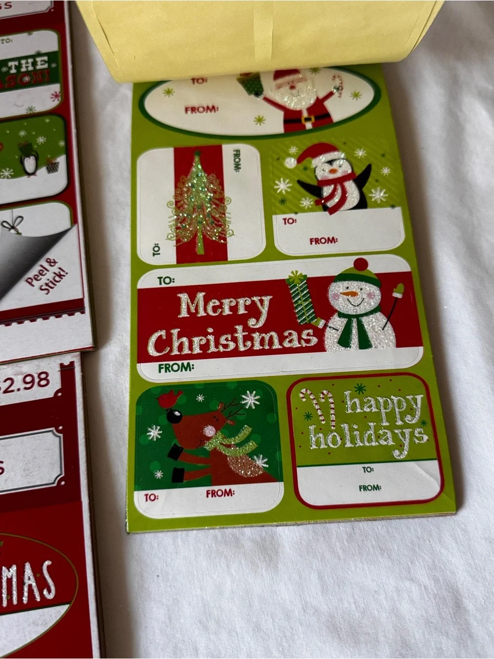 Christmas Gift Tag Sheets - Red and Green Holiday Labels